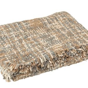 J-Line plaid Tweed – katoen – blauw/beige – 180 x 130 cm J-Line plaid Tweed – katoen – blauw/beige – 180 x 130 cm