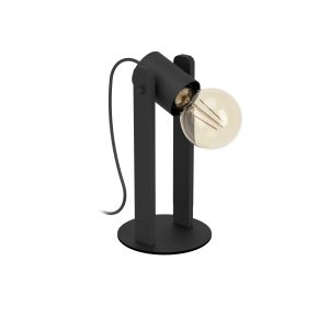EGLO tafellamp Plimsoll – e27 – 25,5 cm – zwart – hout EGLO tafellamp Plimsoll – e27 – 25,5 cm – zwart – hout