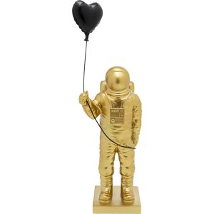 Kare Design Woonaccessoires astronaut goud ballon hart zwart Kare Design Woonaccessoires astronaut goud ballon hart zwart