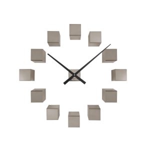 Karlsson wandklok DIY Cubic Metallic – grijs – Ø40cm Karlsson wandklok DIY Cubic Metallic – grijs – Ø40cm