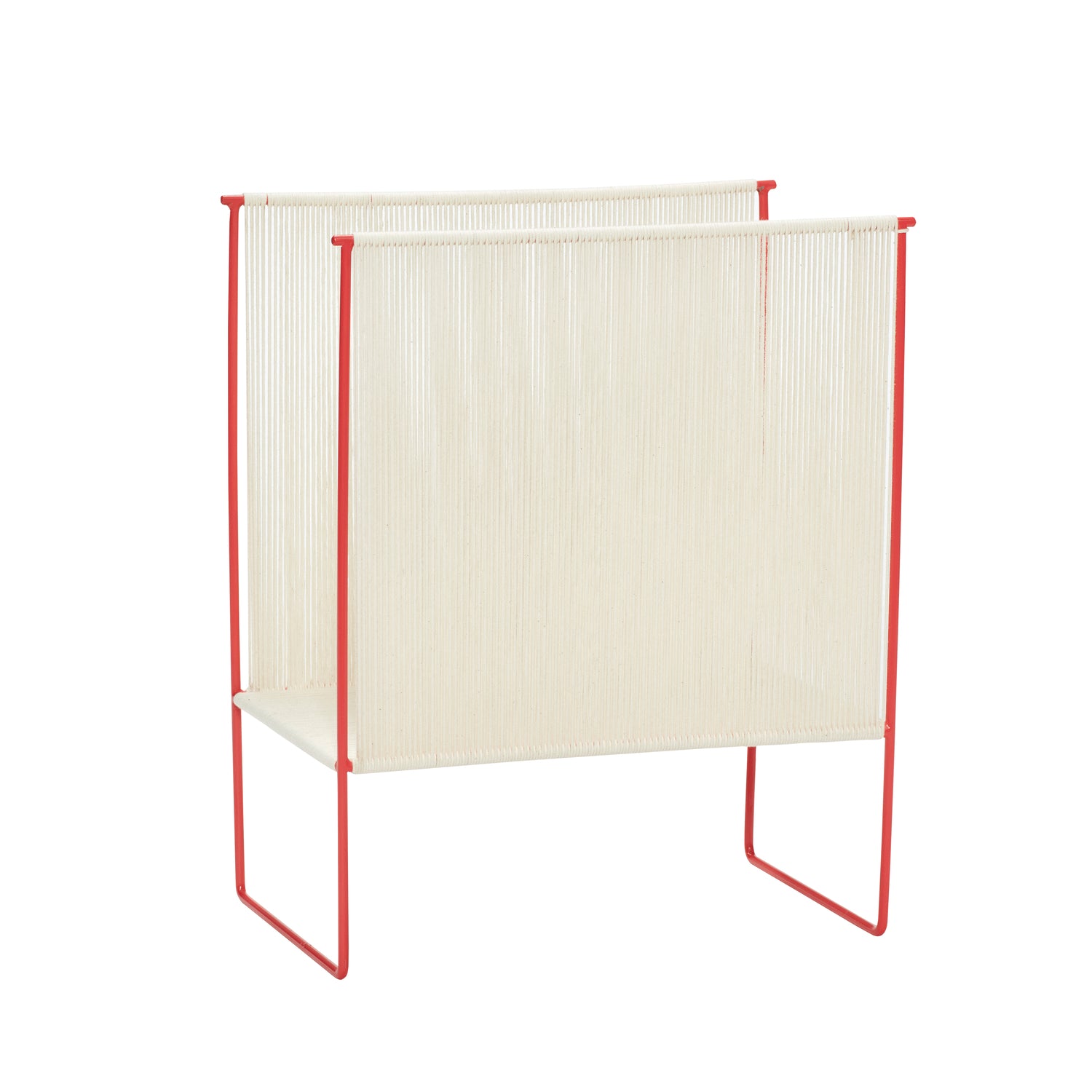 Hübsch tijdschriftenhouder String - katoen/iron - 41x25xh50cm