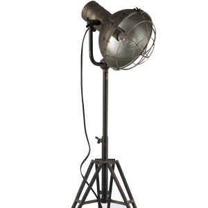 J-Line vloerlamp Spothlight – metaal – grijs