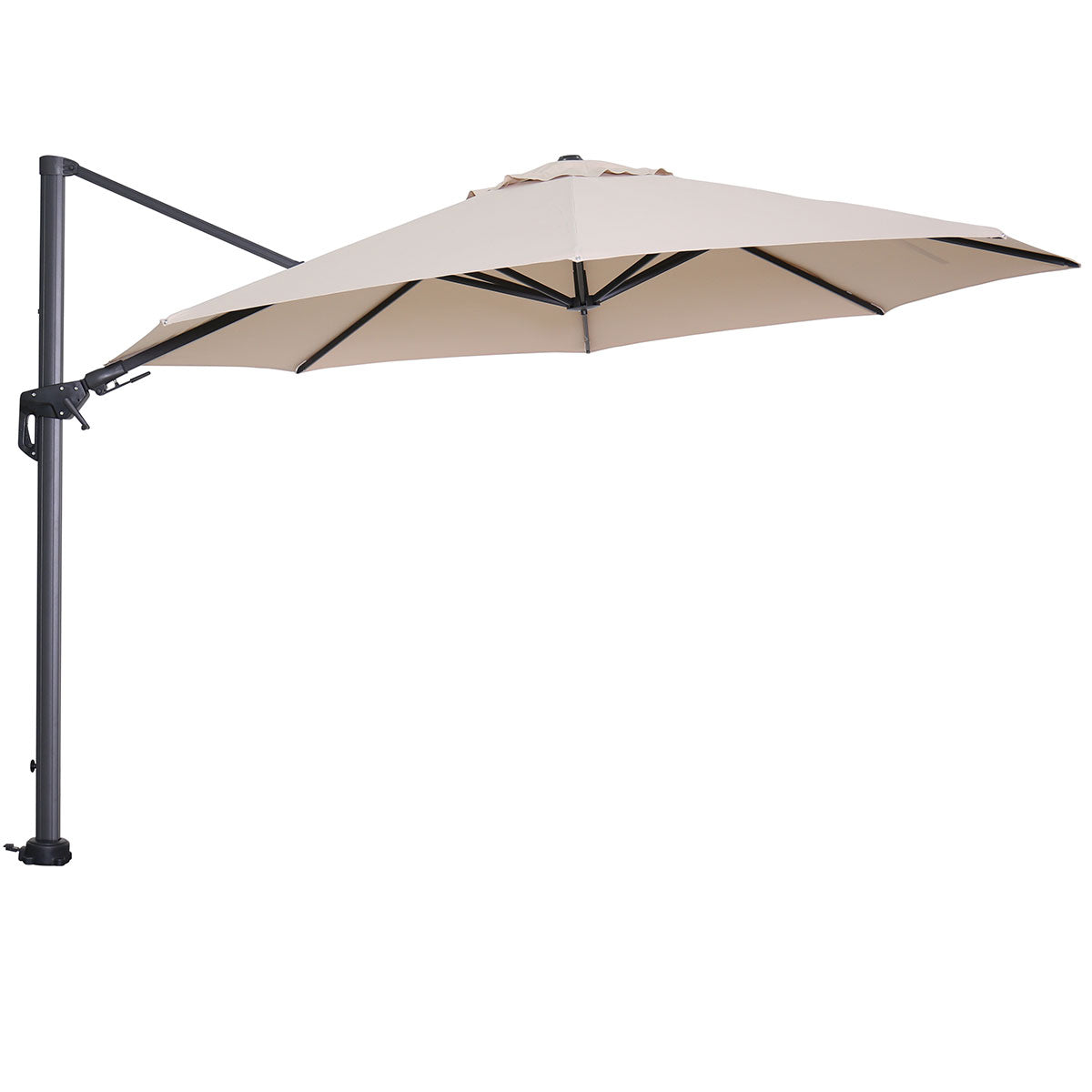 Garden Impressions zweefparasol Hawaii ecru 350x350 cm + 90 kg voet en