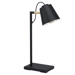 EGLO tafellamp/bureaulamp Lacey – e14(excl) – hout – zwart/bruin EGLO tafellamp/bureaulamp Lacey – e14(excl) – hout – zwart/bruin