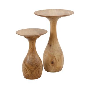 Giga Meubel Bijzettafel Druppel – Naturel – Set van 2 – 40x40x45cm Giga Meubel Bijzettafel Druppel – Naturel – Set van 2 – 40x40x45cm
