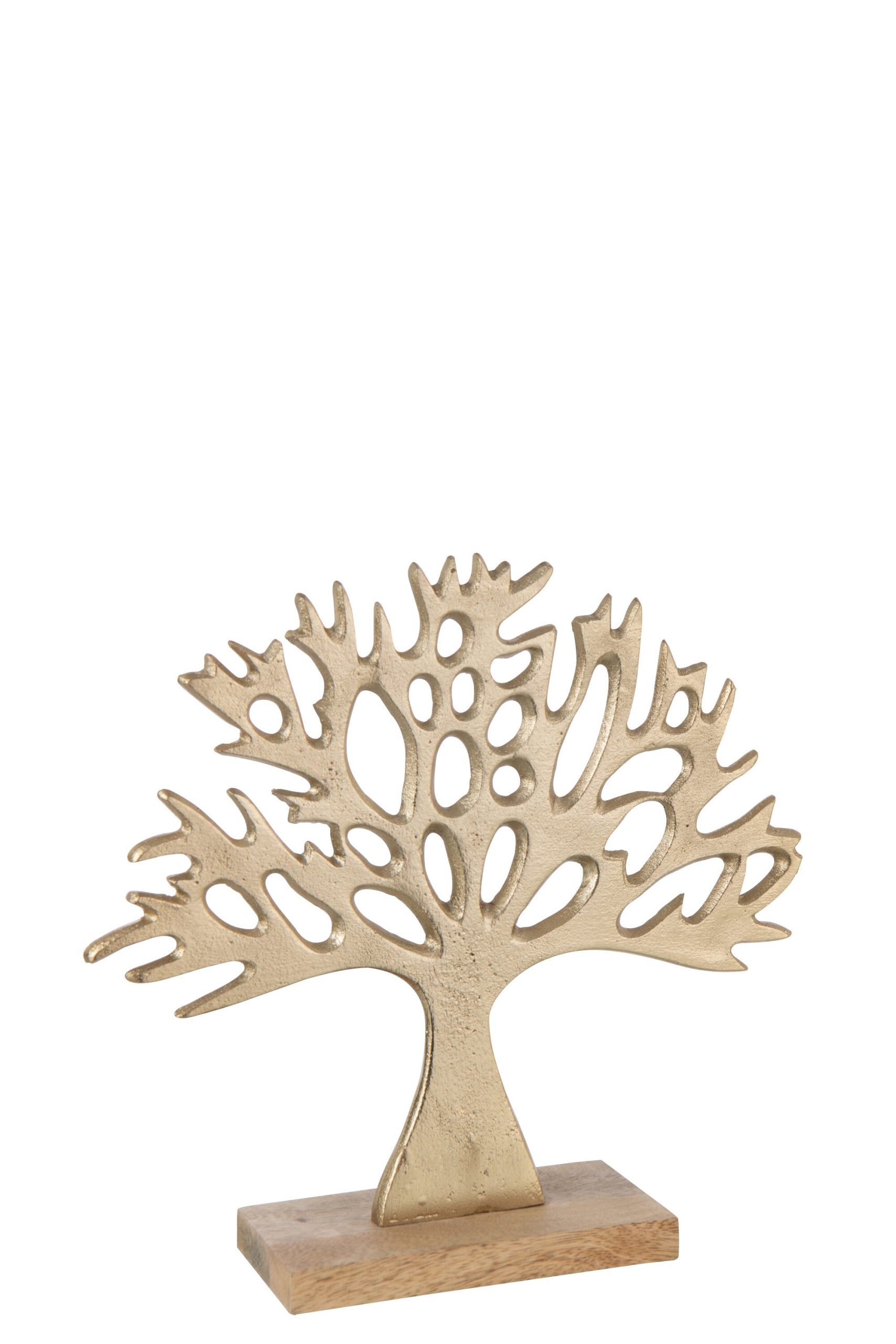 J-Line decoratie Boom - aluminium - champagne - large