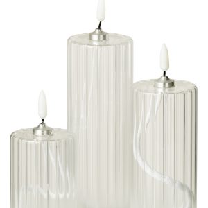 J-Line kaars Strepen – glas – transparant – large – LED J-Line kaars Strepen – glas – transparant – large – LED