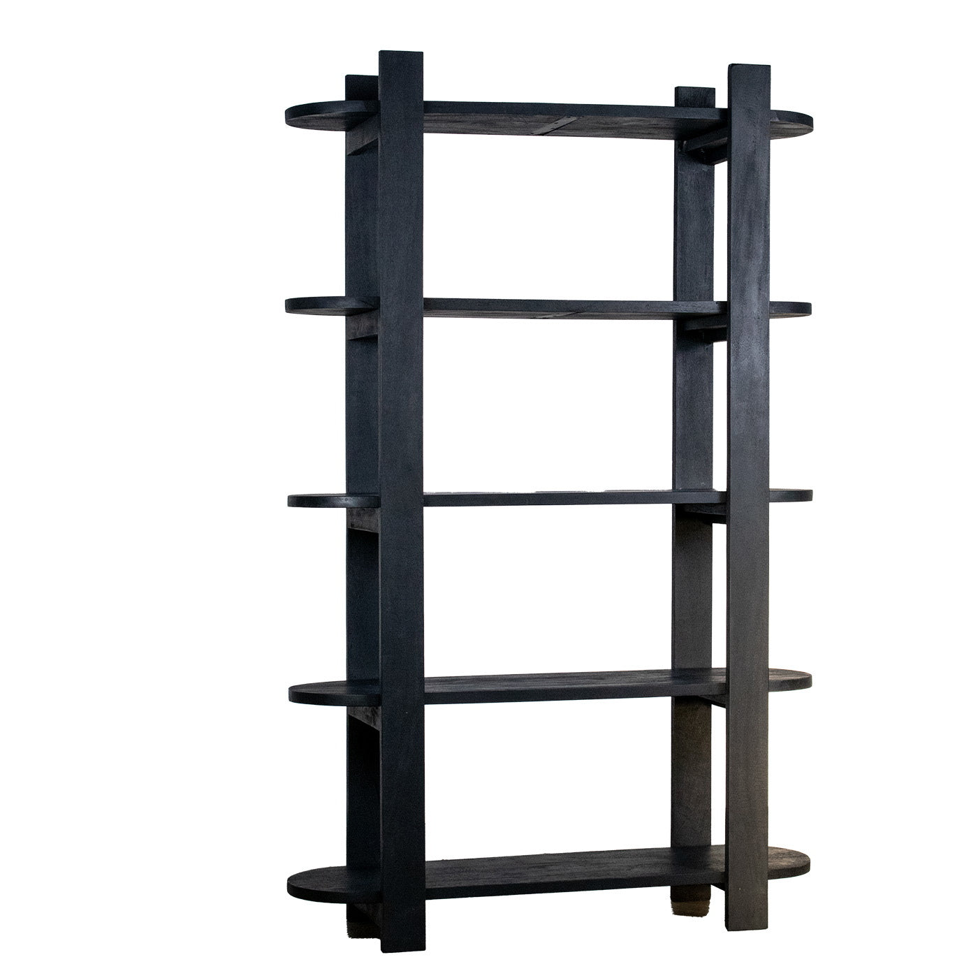 Giga Meubel Wandkast Luuk - Mangohout - Zwart - 160x38x190cm