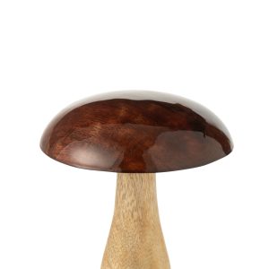 J-Line decoratie Paddenstoel Blinkend – hout – naturel/bruin – small J-Line decoratie Paddenstoel Blinkend – hout – naturel/bruin – small