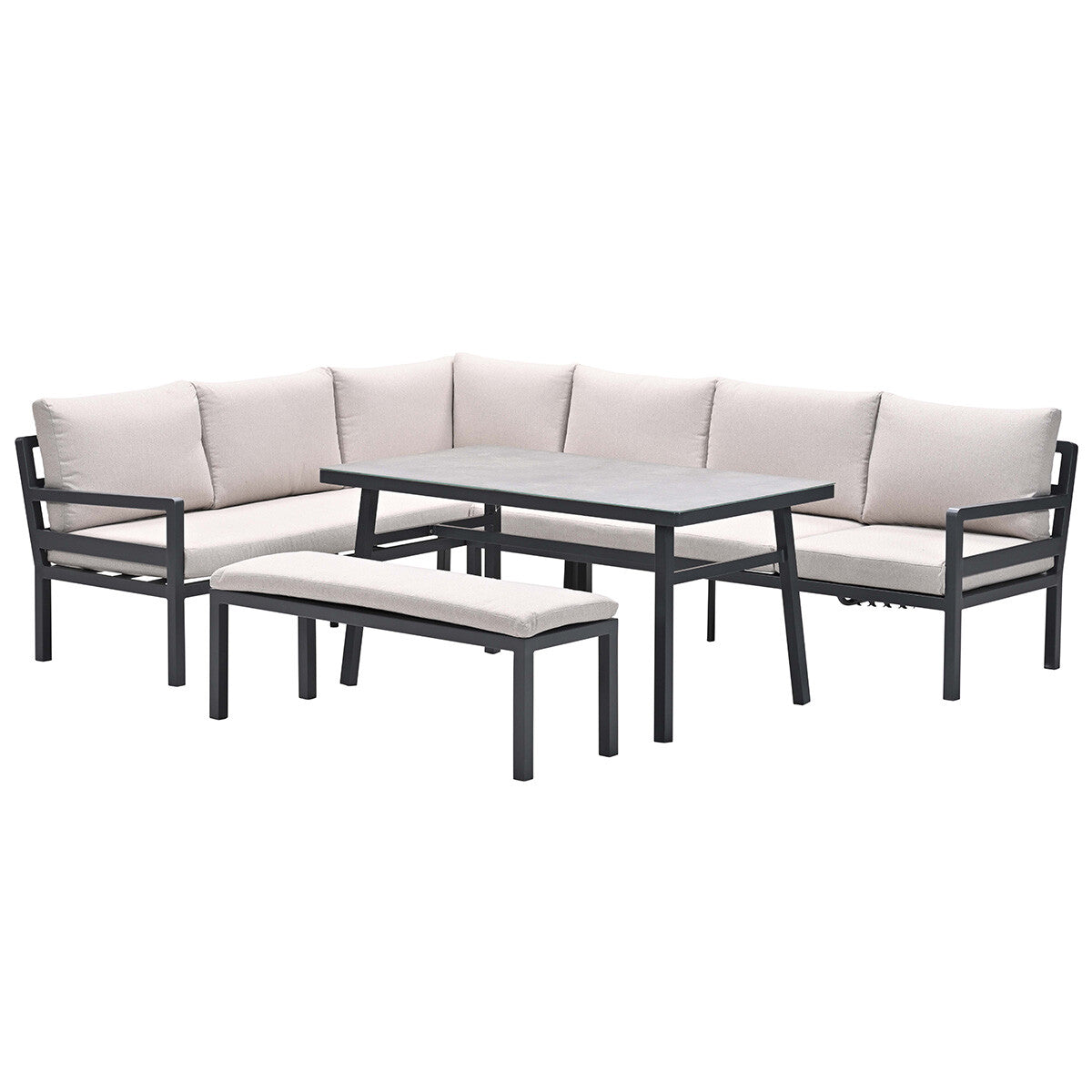 Garden Impressions lounge dining set Markus 4-delig links - desert san