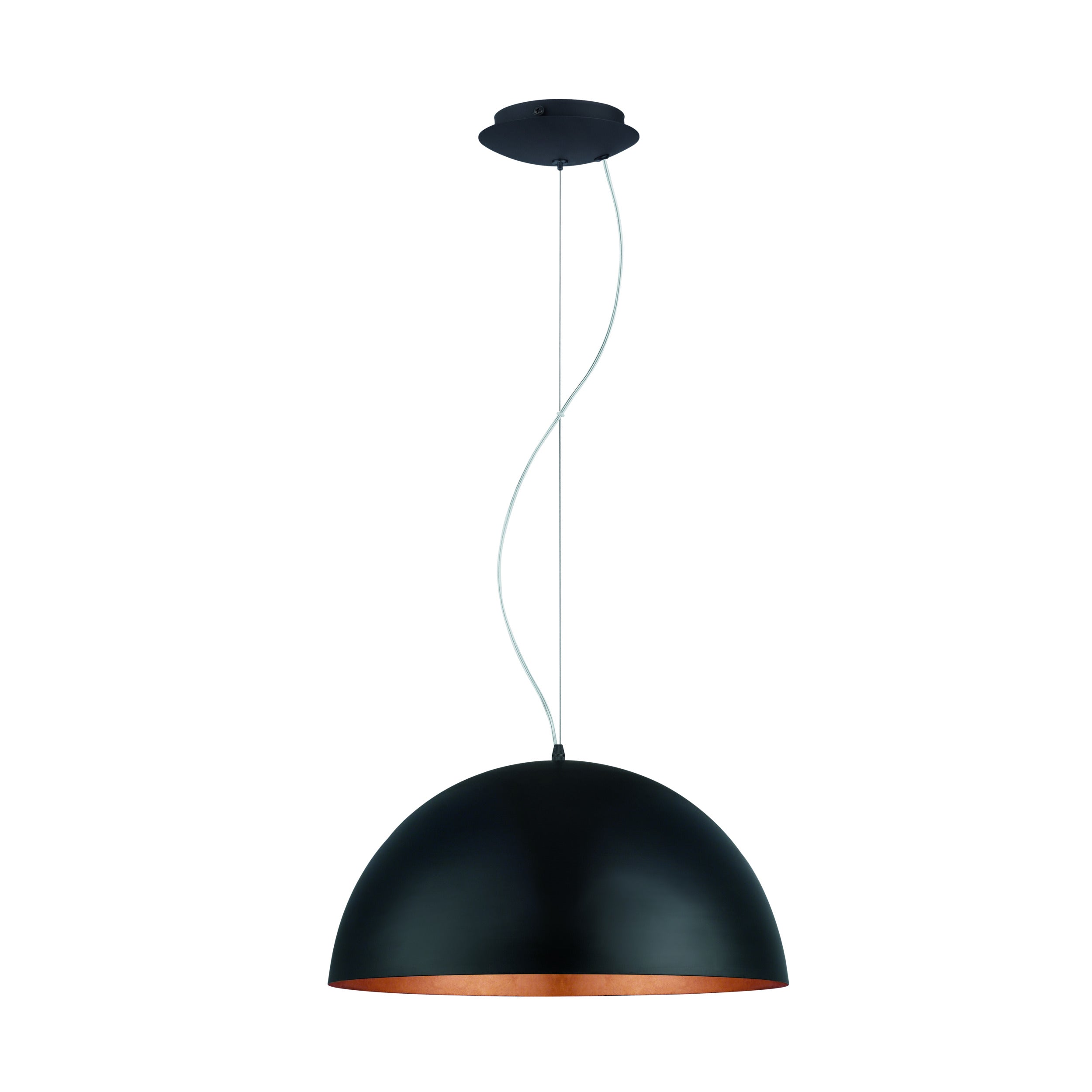 EGLO hanglamp Gaetano 1 - e27 - ø 53 cm - zwart/koper