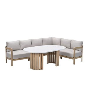Garden Impressions Lounge dining set Sirocco 3-delig rechts – acacia –