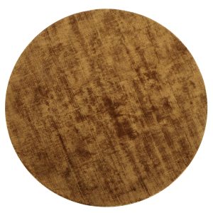 J-Line tapijt Rond Handgemaakt – viscose – bruin