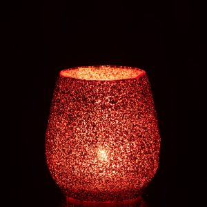 J-Line theelichthouder – glas – rood – large