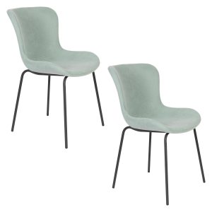 Housecraft Living Junzo Rib Eetkamerstoelen Lichtgroen – Set van 2 Housecraft Living Junzo Rib Eetkamerstoelen Lichtgroen – Set van 2