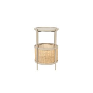 Housecraft Living Makoto Bijzettafel Rond 30×30 cm Zand – Beige