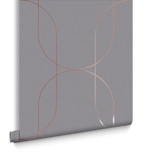 Graham & Brown Vliesbehang – Palais Grey & Rose Gold – 10mx53cm