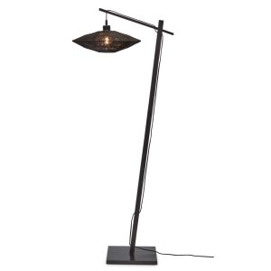 GOOD&MOJO vloerlamp Iguazu – zwart – Ø30cm GOOD&MOJO vloerlamp Iguazu – zwart – Ø30cm