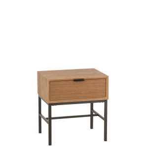 J-Line bijzettafel Op Onderstel – hout/metaal – naturel J-Line bijzettafel Op Onderstel – hout/metaal – naturel