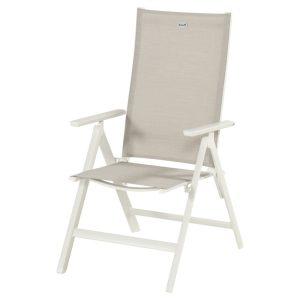 Hartman Tuinstoel Aruba – Wit Aluminium – Verstelbaar – Set van 2