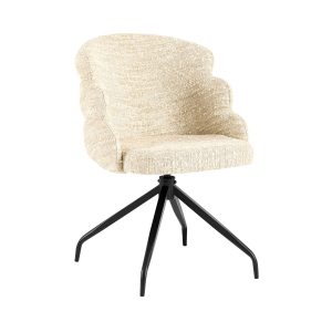 Giga Meubel Eetkamerstoel Claes – Beige – Draaibaar – Set van 2 Giga Meubel Eetkamerstoel Claes – Beige – Draaibaar – Set van 2