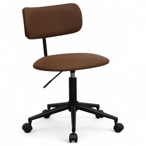 Furnhouse bureaustoel Roxy – Donkerbruin – Kunstleer – 57x56x74