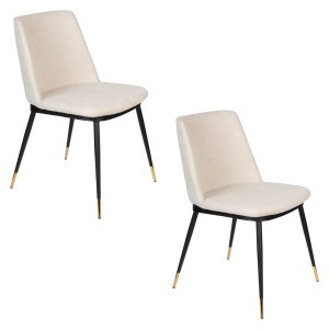 Housecraft Living Lionel Eetkamerstoelen Beige – Set van 2