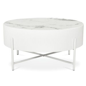 Furnhouse ronde salontafel Milo – Wit – Ø 80 cm