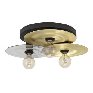 EGLO plafondlamp Lintmill – e27 – ø 53 cm – zwart/goud/grijs EGLO plafondlamp Lintmill – e27 – ø 53 cm – zwart/goud/grijs