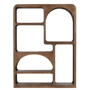 Giga Meubel Vakkenkast Yuki – Donkerbruin Hout – 150x34x200cm