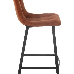 J-Line barstoel Kent – metaal/polyester – roest