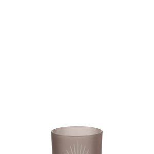 J-Line windlicht Palmblad – glas – beige – small – 6 stuks J-Line windlicht Palmblad – glas – beige – small – 6 stuks