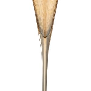 J-Line glas champagne Oneffen – glas – transparant/amber – 4 stuks J-Line glas champagne Oneffen – glas – transparant/amber – 4 stuks