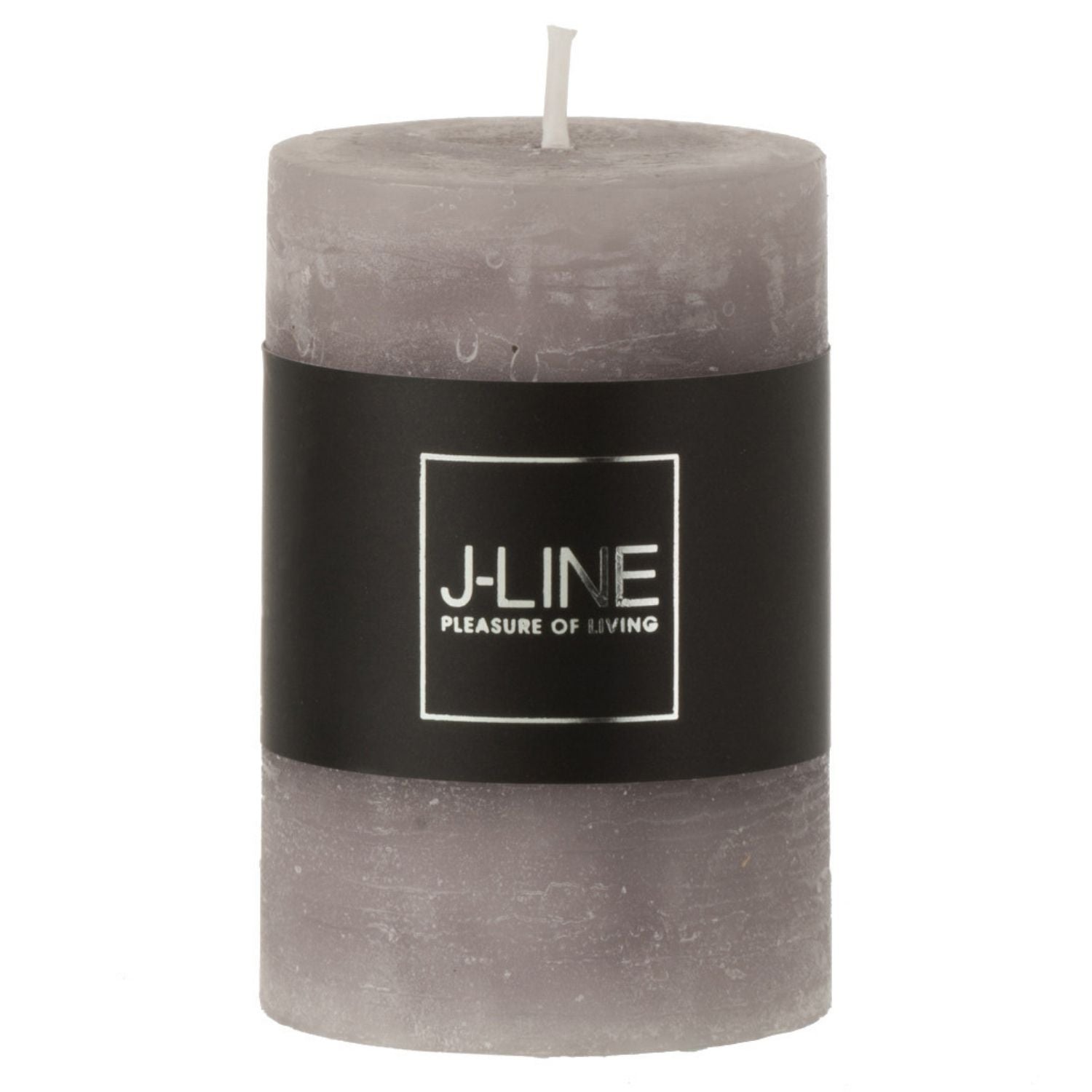 J-Line cilinderkaars - donkergrijs - 39U - medium - 6 stuks