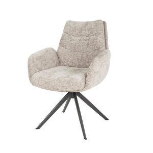 Giga Meubel Eetkamerstoel Lounge – Zand – Draaibaar – Set van 2 Giga Meubel Eetkamerstoel Lounge – Zand – Draaibaar – Set van 2
