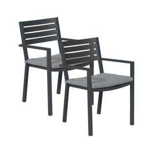 Garden Impressions tuinstoel Amarillo donker grijs – 2 stuks Garden Impressions tuinstoel Amarillo donker grijs – 2 stuks