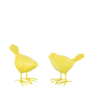 J-Line figuur Vogel – polyresin – geel – small – 2 stuks J-Line figuur Vogel – polyresin – geel – small – 2 stuks