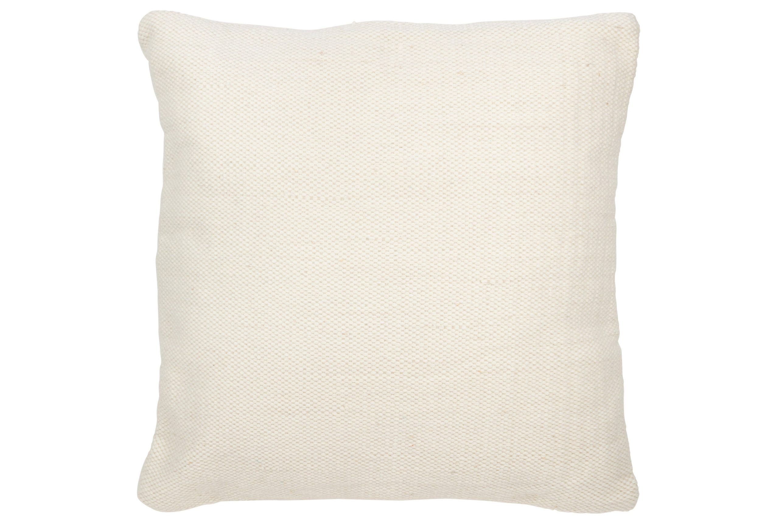 J-Line kussen Geweven - wol - creme - large