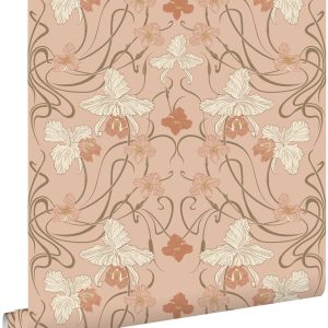 ESTAhome behang vintage bloemen in art nouveau stijl terracotta roze – ESTAhome behang vintage bloemen in art nouveau stijl terracotta roze –