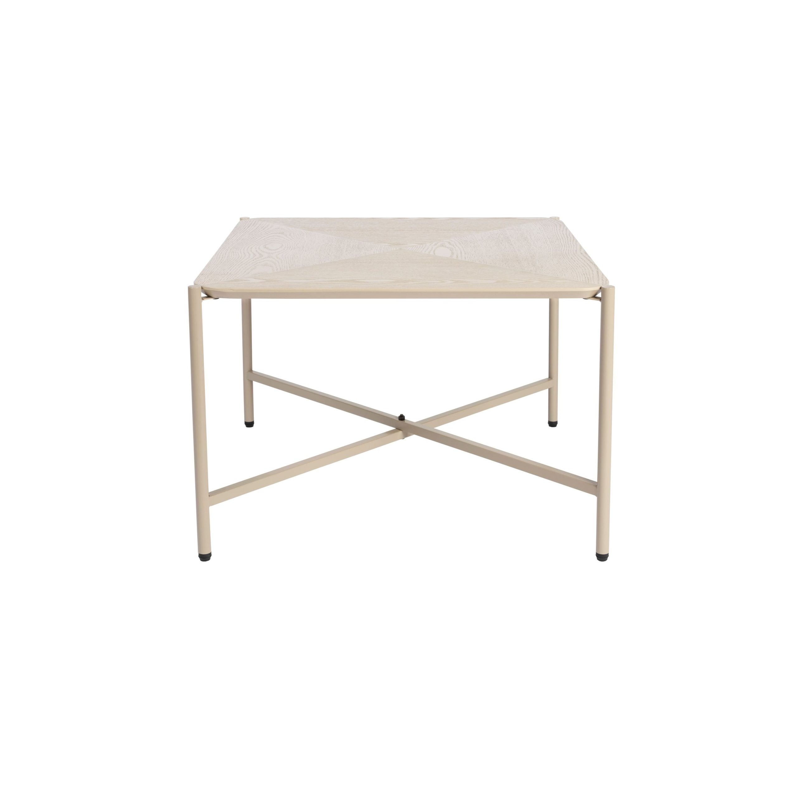 Housecraft Living Marcio Salontafel Vierkant Hout/ Metaal 40x40 cm Bei