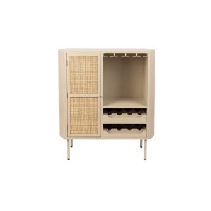 Housecraft Living Amaya Wijnkast/ Drankkast/ Barkast Laag Rotan – Beig