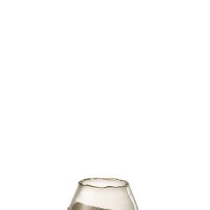 J-Line kaarshouder Helft Parels Rond – glas – goud – small