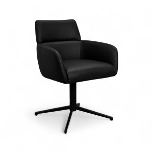 Furnhouse eetkamerstoelen armleuning Marco – Zwart – Leer Furnhouse eetkamerstoelen armleuning Marco – Zwart – Leer