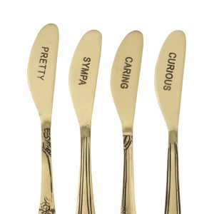 J-Line bestek Messing – brass – goud – doos van 4 J-Line bestek Messing – brass – goud – doos van 4