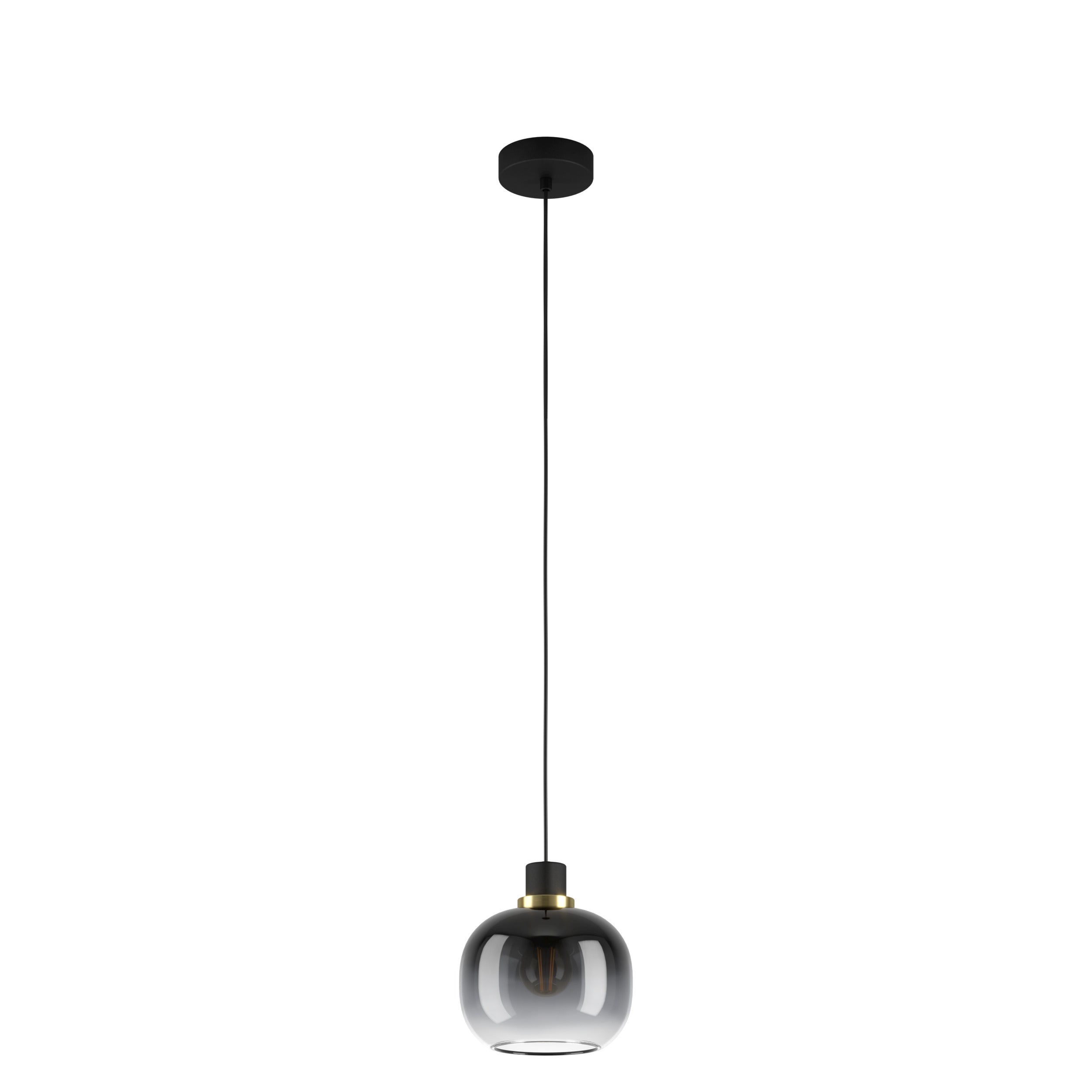 EGLO hanglamp Oilella - e27 - 19 cm - zwart/geelkoper