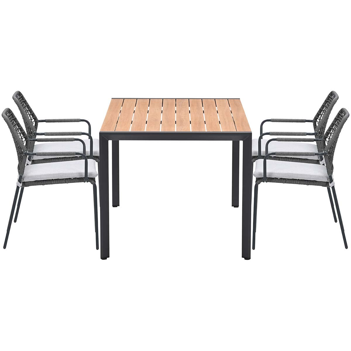 Garden Impressions Swifty tuinstoelen 4 stuks + Felini tafel 160 cm
