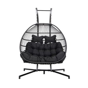 HOME DELUXE hangstoel LOMA – 2 zits zwart HOME DELUXE hangstoel LOMA – 2 zits zwart