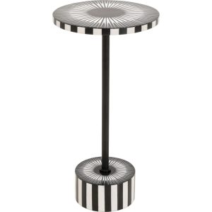 Kare Design Bijzettafel Iris Ø25cm zwart en wit