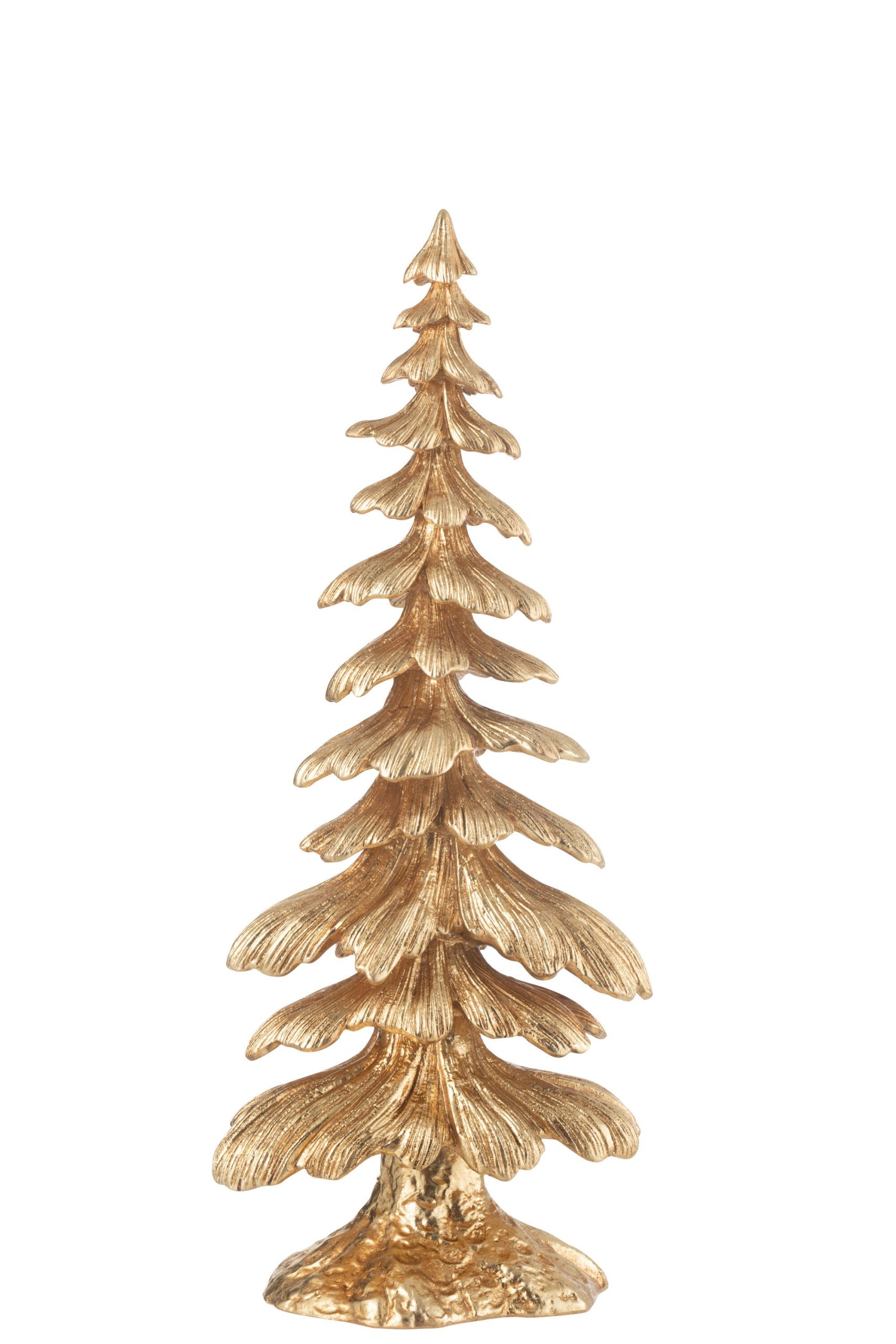 J-Line decoratie Denneboom - polyresin - goud - small