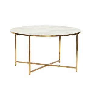 Hübsch tafel Pond – glas/ijzer – ø80xh45cm